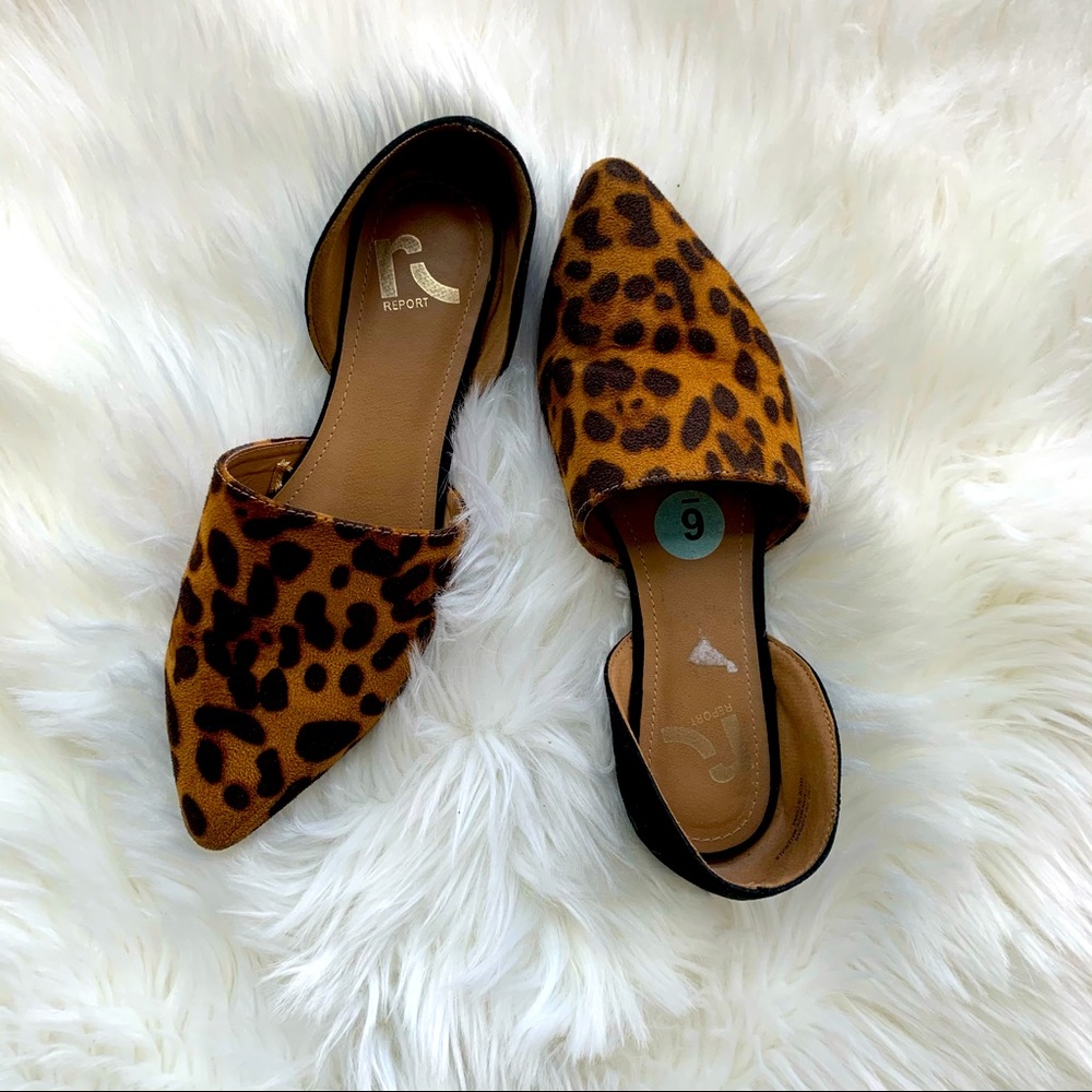 Leopard print flats